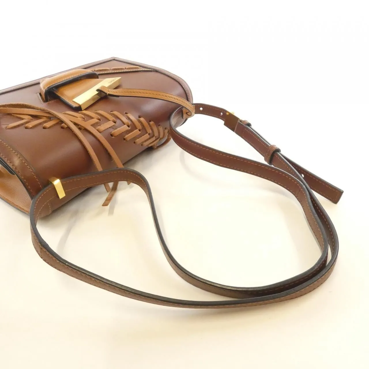 LOEWE 302 74MM15 Shoulder Leather Black Leather - Thumbnail 6