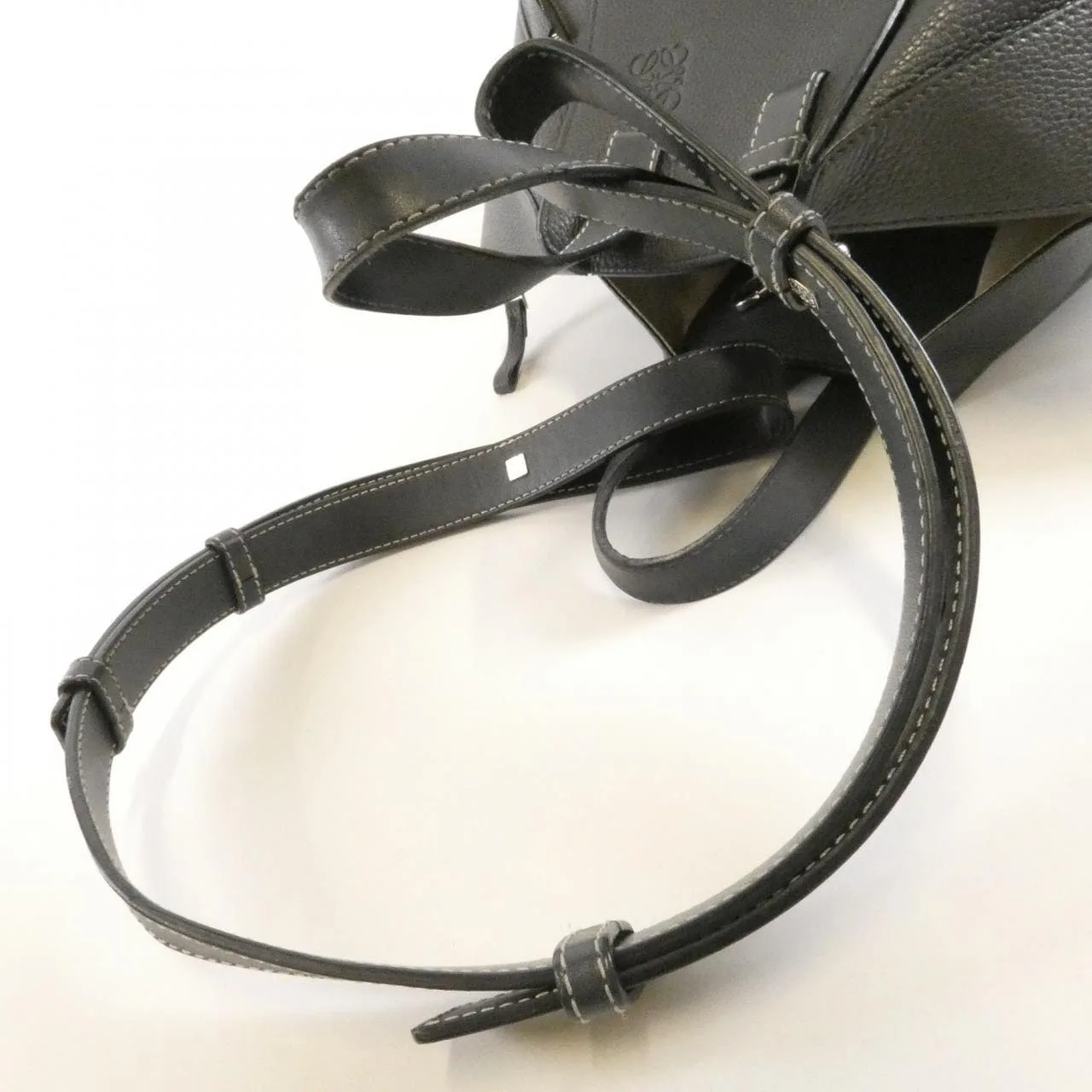 LOEWE Hammock 38712KBN60 Shoulder Black Rank B - Thumbnail 6