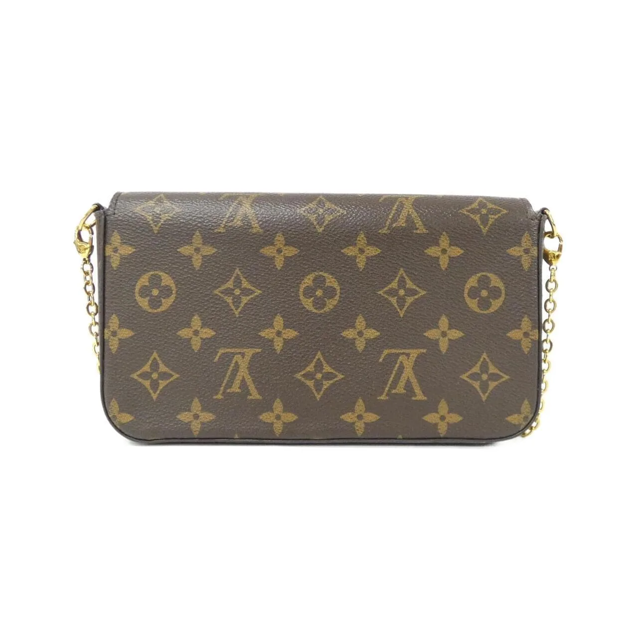 LOUIS VUITTON Pochette M61276 Shoulder Monogram 黑色 Monogram 中古品A - 縮圖 2