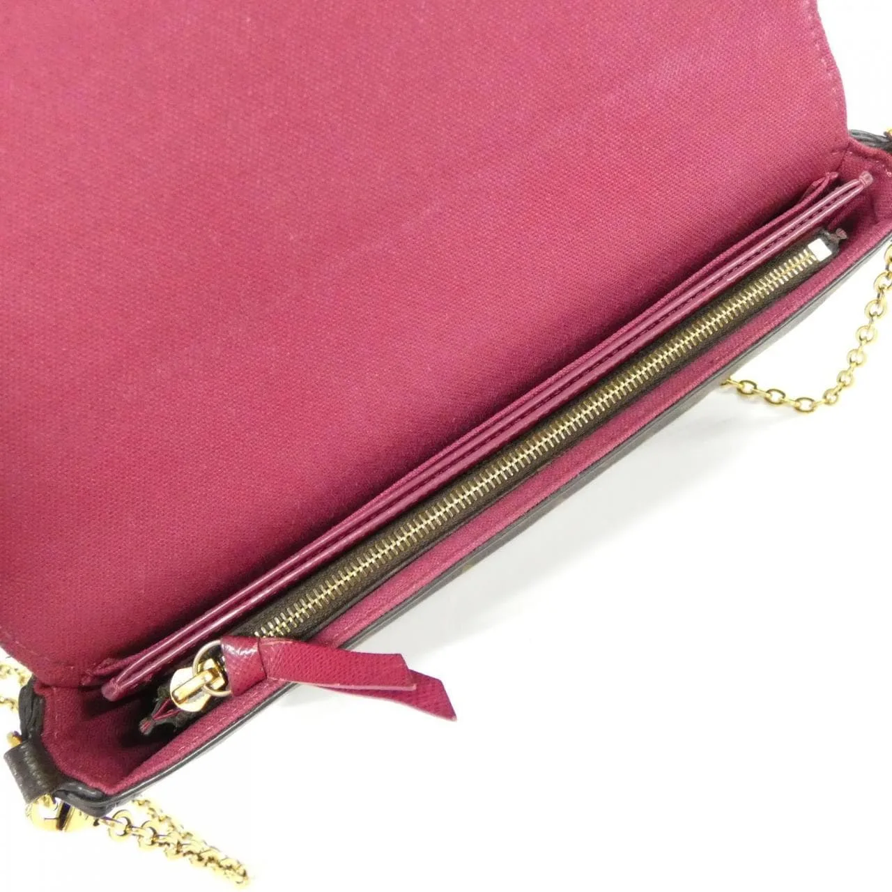 LOUIS VUITTON Pochette M61276 Shoulder Monogram 黑色 Monogram 中古品A - 縮圖 8