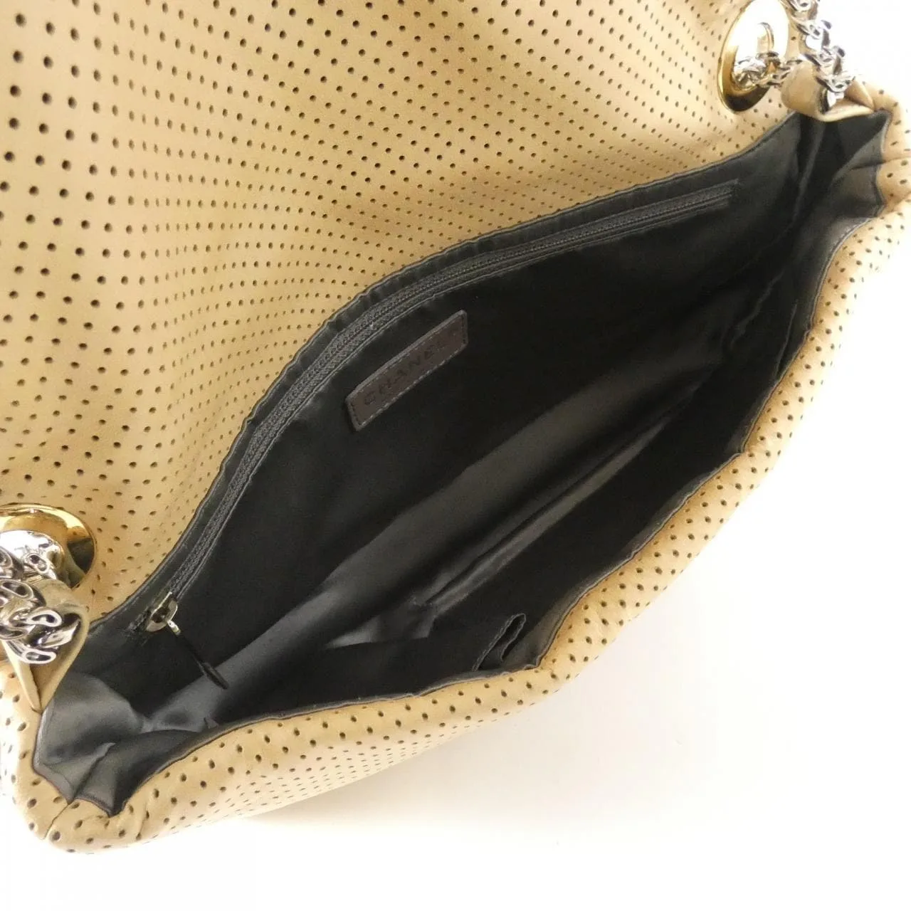 CHANEL 37560 肩背包 米色 中古品B - 縮圖 8