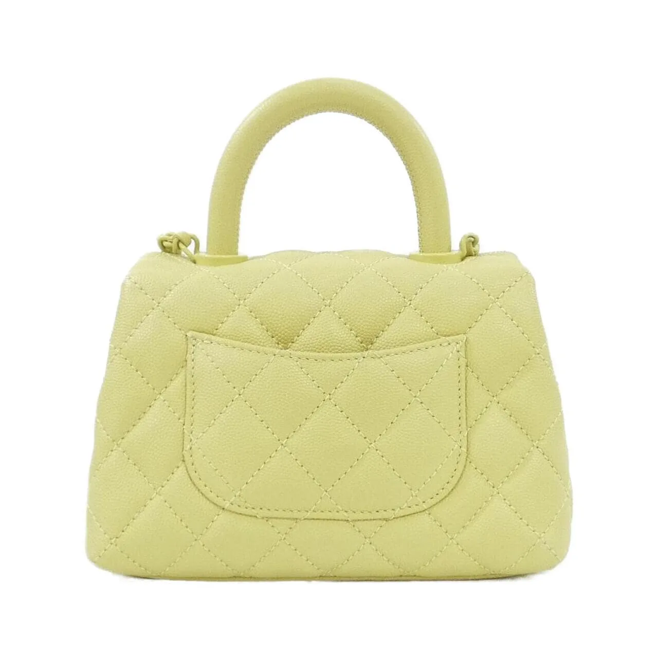 CHANEL Coco Handle AS2215 Handbag Grained Calfskin 2