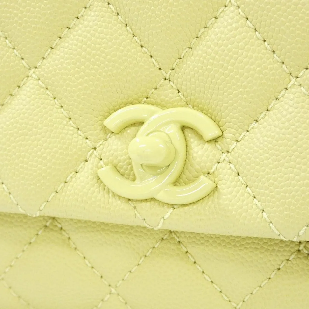 CHANEL Coco Handle AS2215 Handbag Grained Calfskin 4