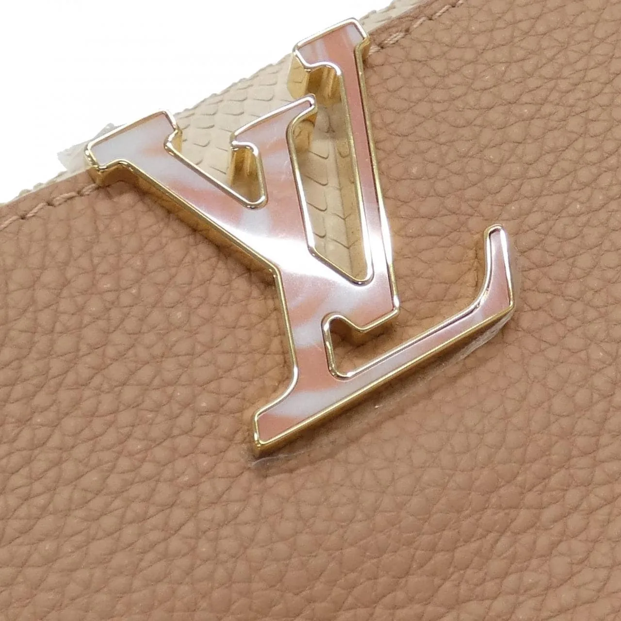 LOUIS VUITTON Capucines N99731 Handbag Leather Pink Leather - Thumbnail 4