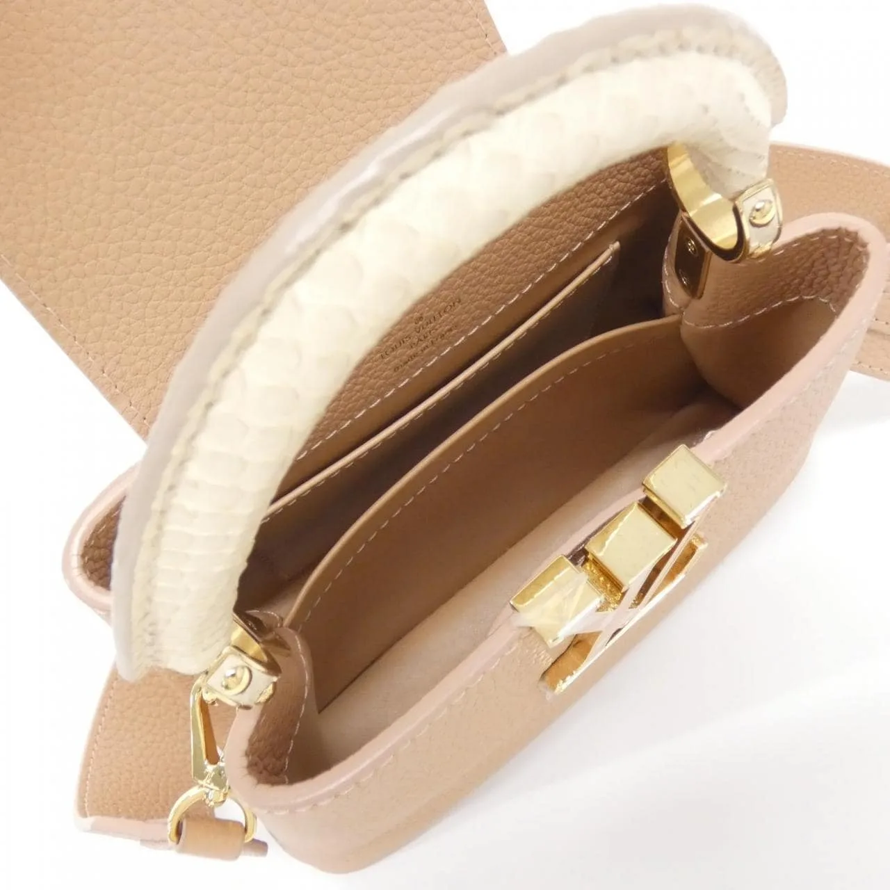 LOUIS VUITTON Capucines N99731 Handbag Leather Pink Leather - Thumbnail 7