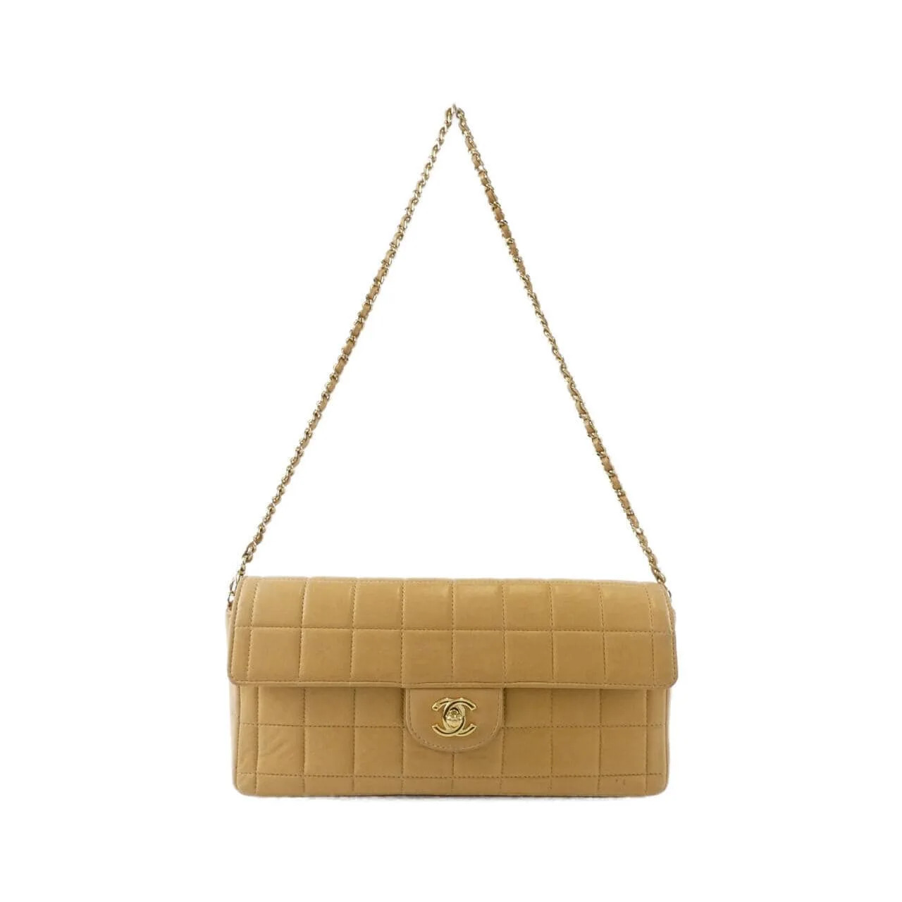 CHANEL 15316 Shoulder Lambskin Beige