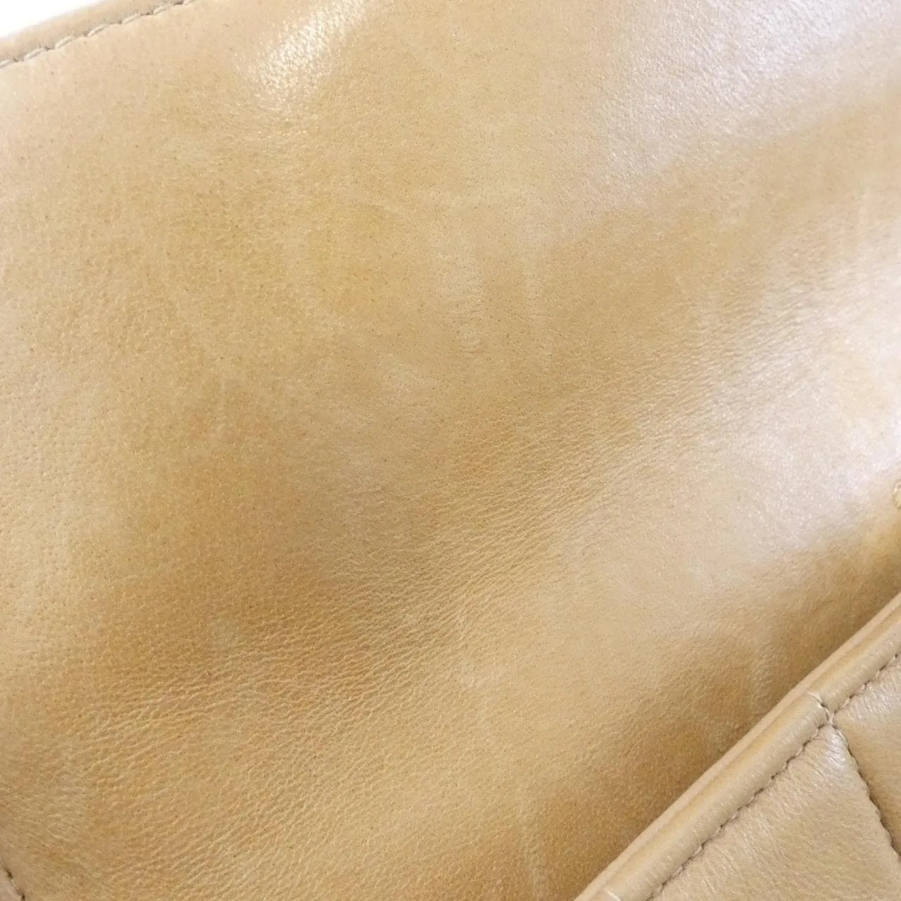 CHANEL 15316 Shoulder Lambskin 米色 羊皮 中古品B - 縮圖 9