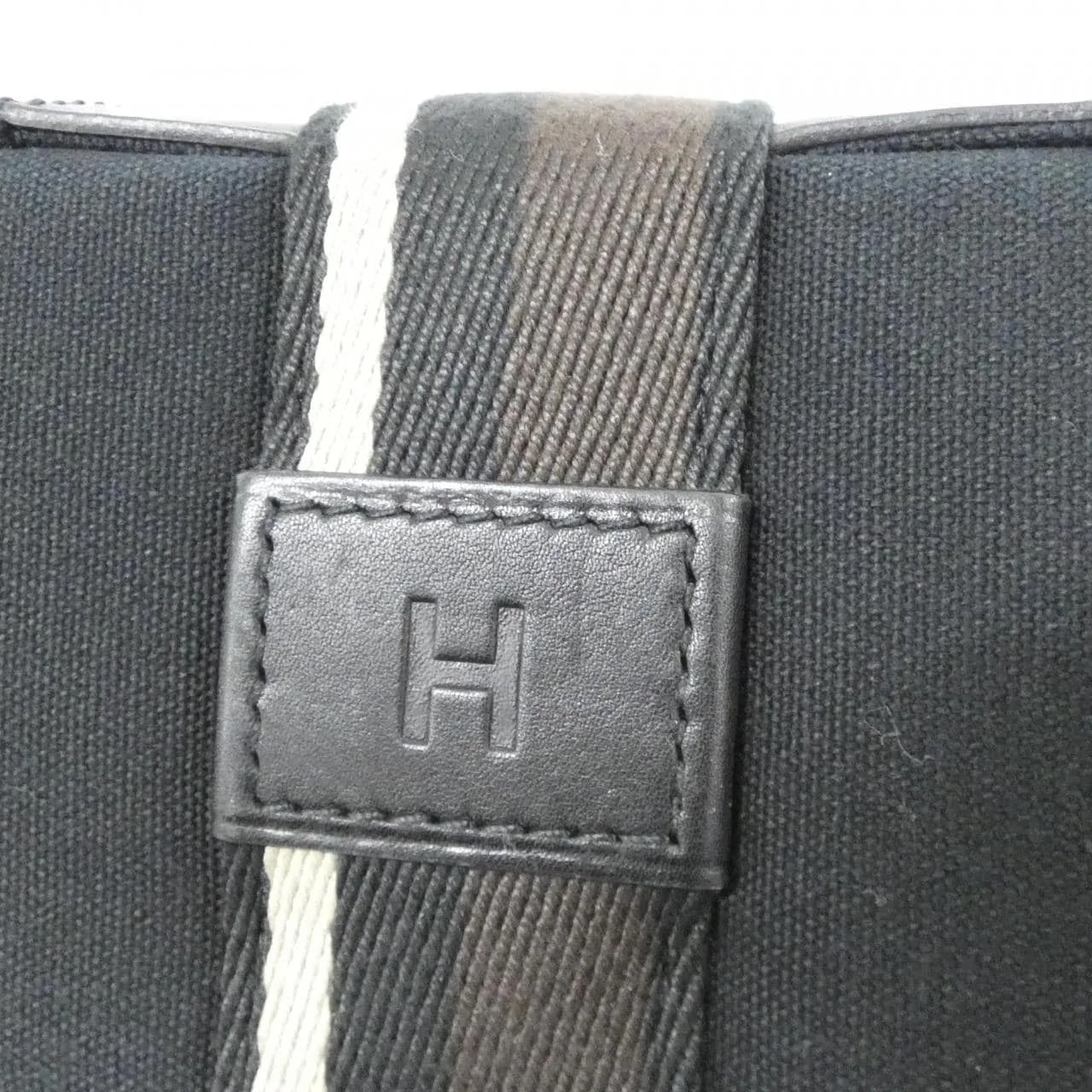 HERMES 049233CK 手提包 帆布 黑色 帆布 中古品B - 縮圖 3