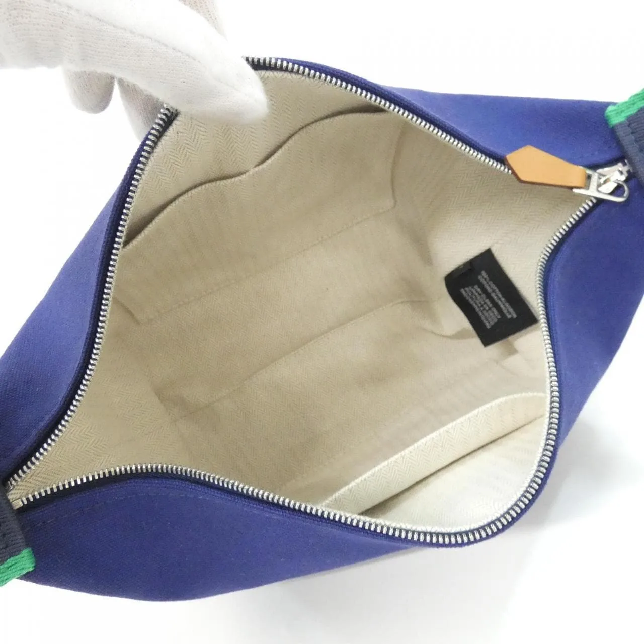 HERMES 103222M Pouch Canvas Black Canvas Rank A - Thumbnail 9
