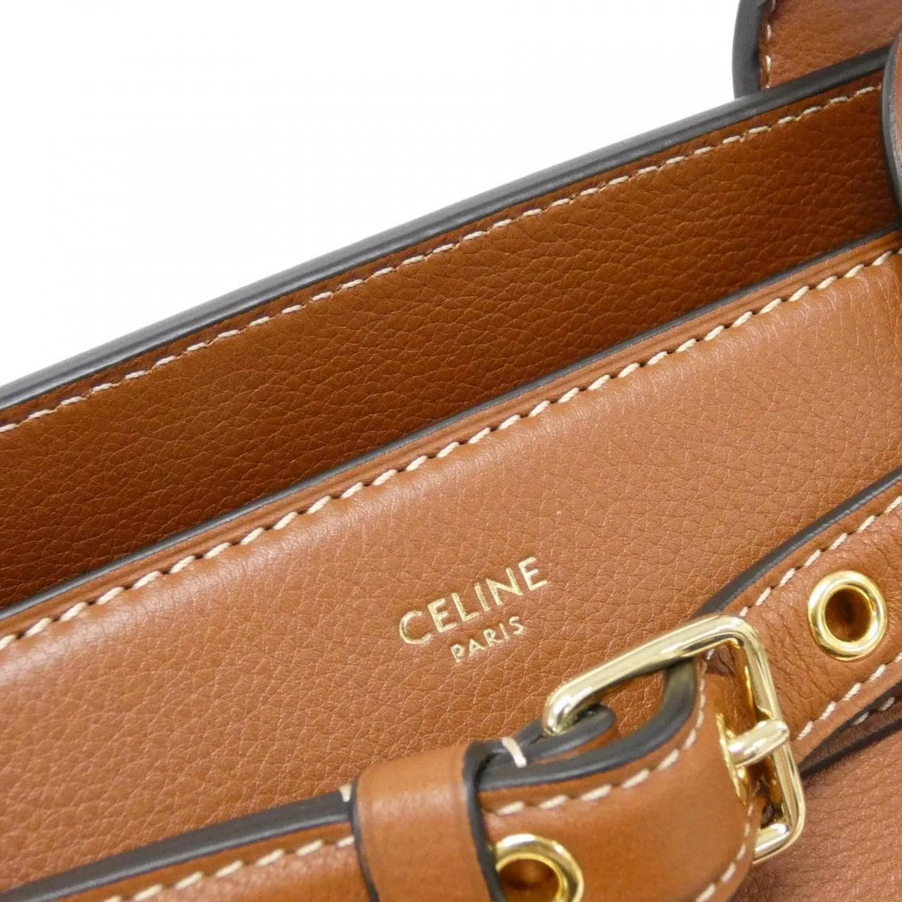 CELINE Triomphe 199873EZJ Handbag Black Rank A - Thumbnail 4