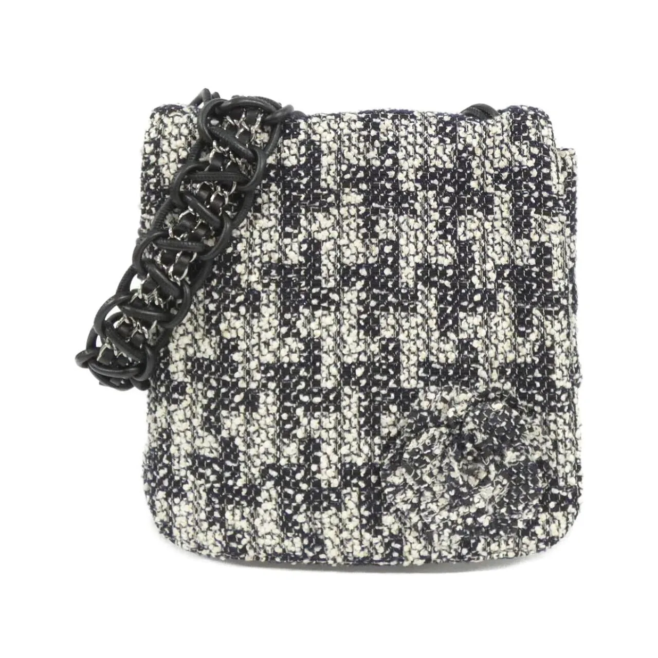 CHANEL 30216 Shoulder Tweed Black