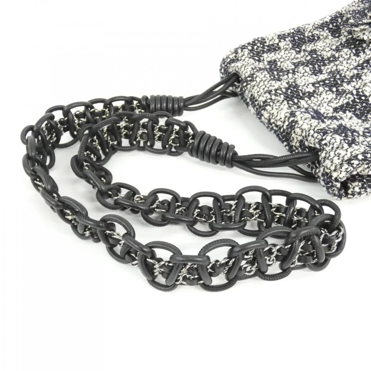 CHANEL 30216 Shoulder Tweed 黑色 粗花呢 中古品A - 縮圖 6