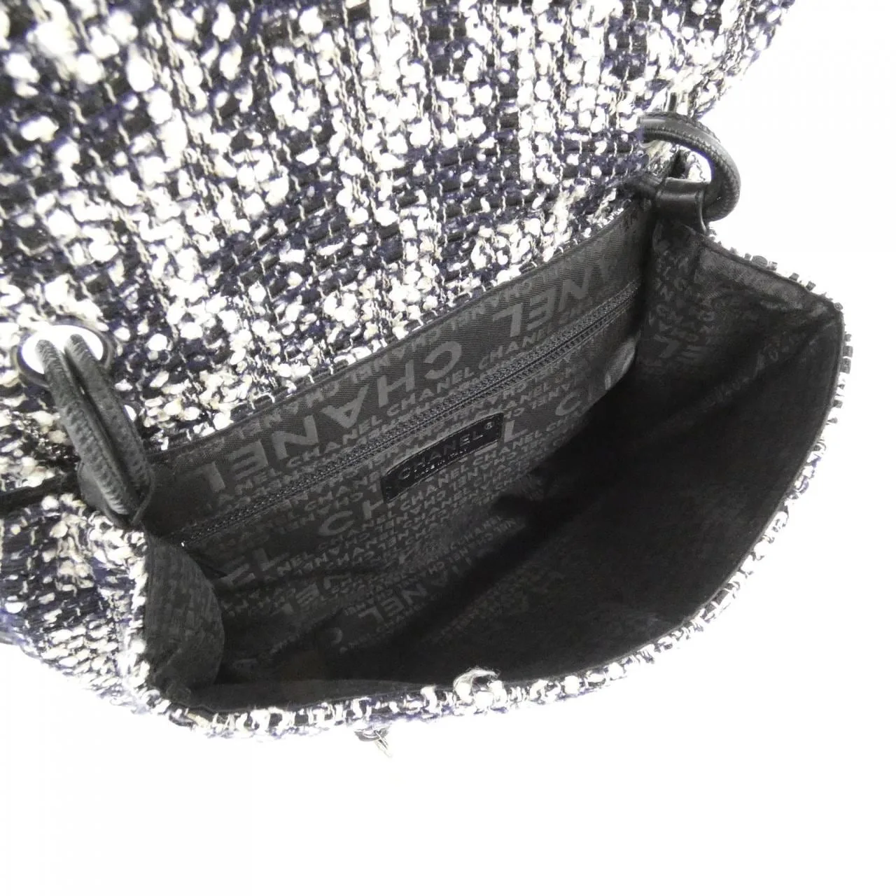 CHANEL 30216 Shoulder Tweed 黑色 粗花呢 中古品A - 縮圖 7