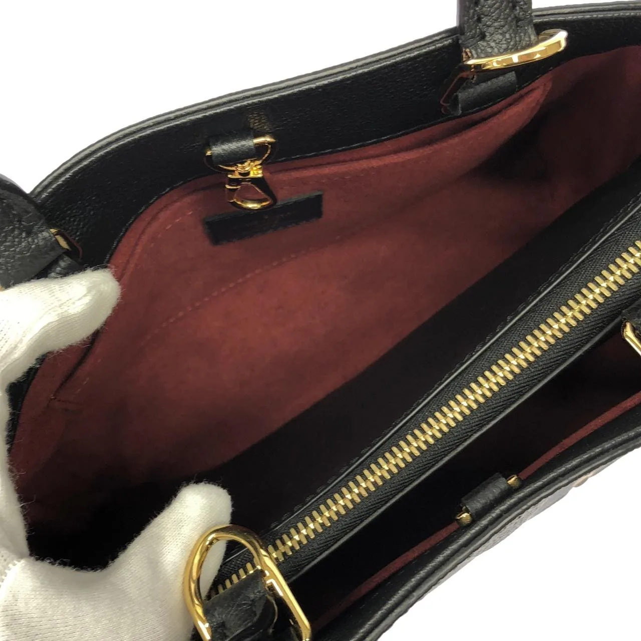 LOUIS VUITTON Montaigne M45778 Handbag Monogram 黑色 Monogram 中古品A - 縮圖 6