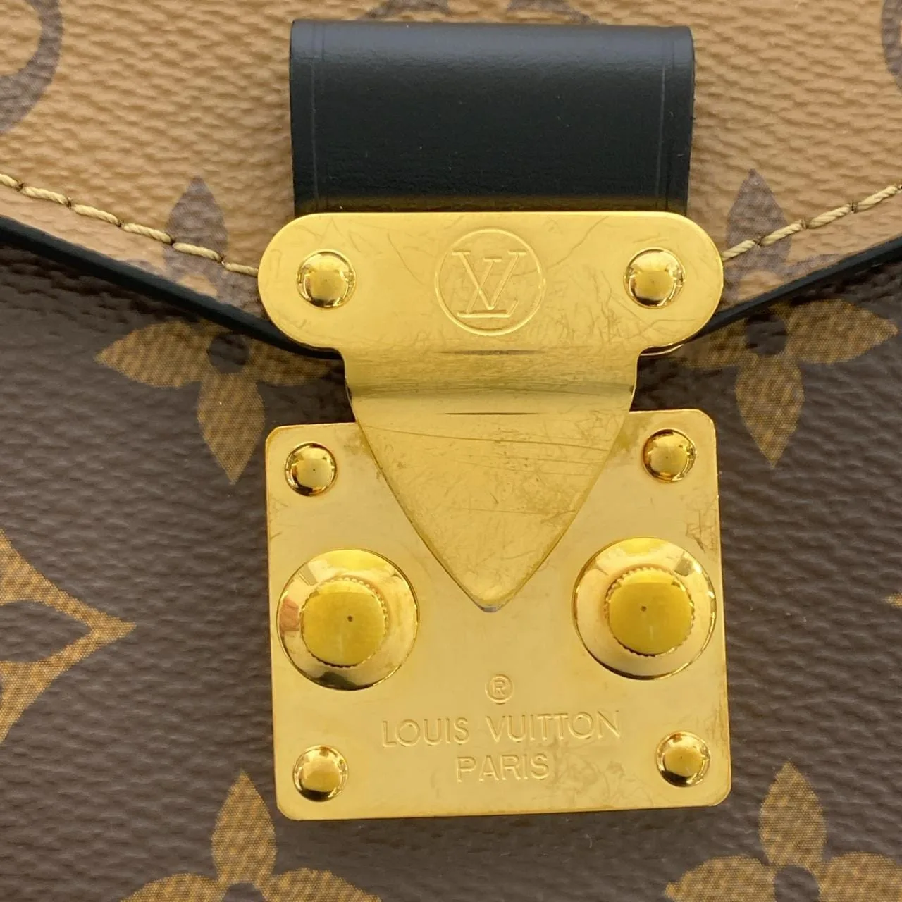 LOUIS VUITTON Pochette M44876 Handbag Monogram 黑色 Monogram 中古品A - 縮圖 4
