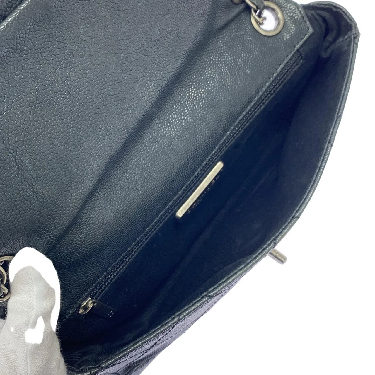 CHANEL Shoulder Caviar Leather Black Caviar Leather Rank A - Thumbnail 6