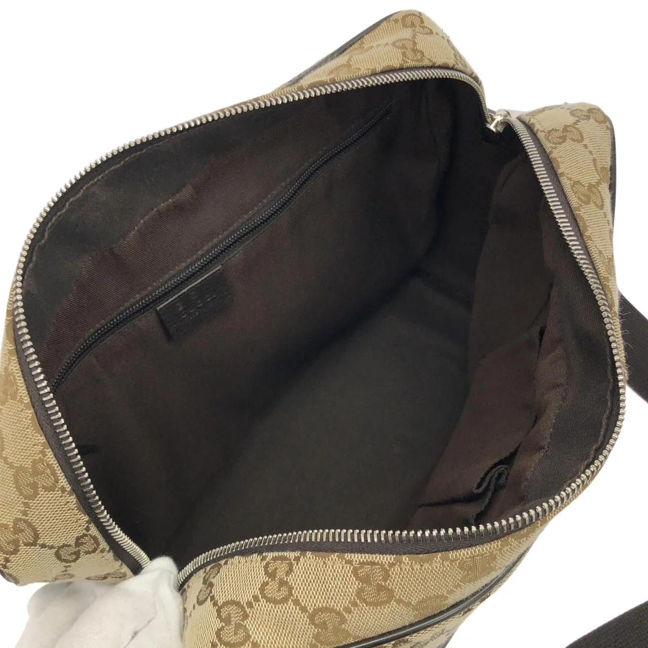 GUCCI GG Supreme 449173 KY9KN 肩背包 帆布 黑色 帆布 中古品A - 縮圖 7