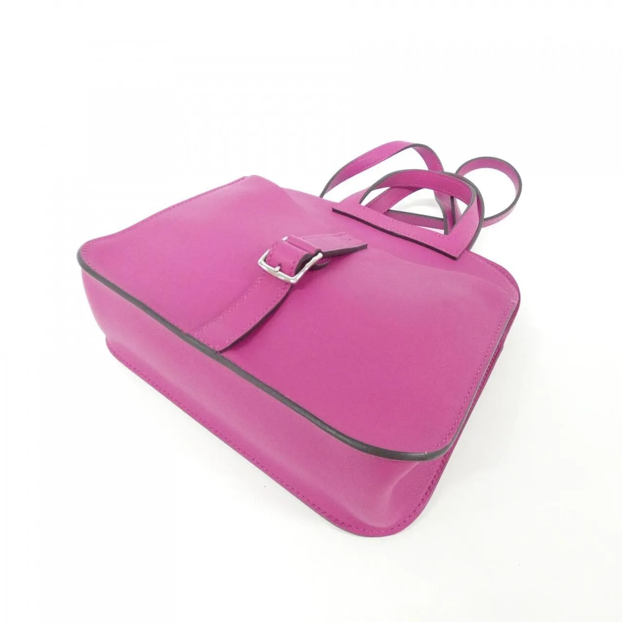 HERMES Halzan 069523CK Handbag Swift Purple Swift Leather Rank A - Thumbnail 3