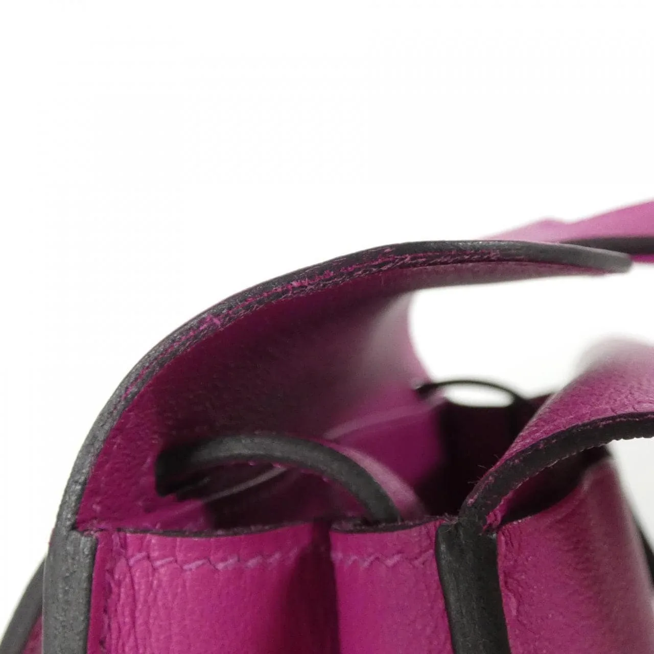 HERMES Halzan 069523CK Handbag Swift Purple Swift Leather Rank A - Thumbnail 4