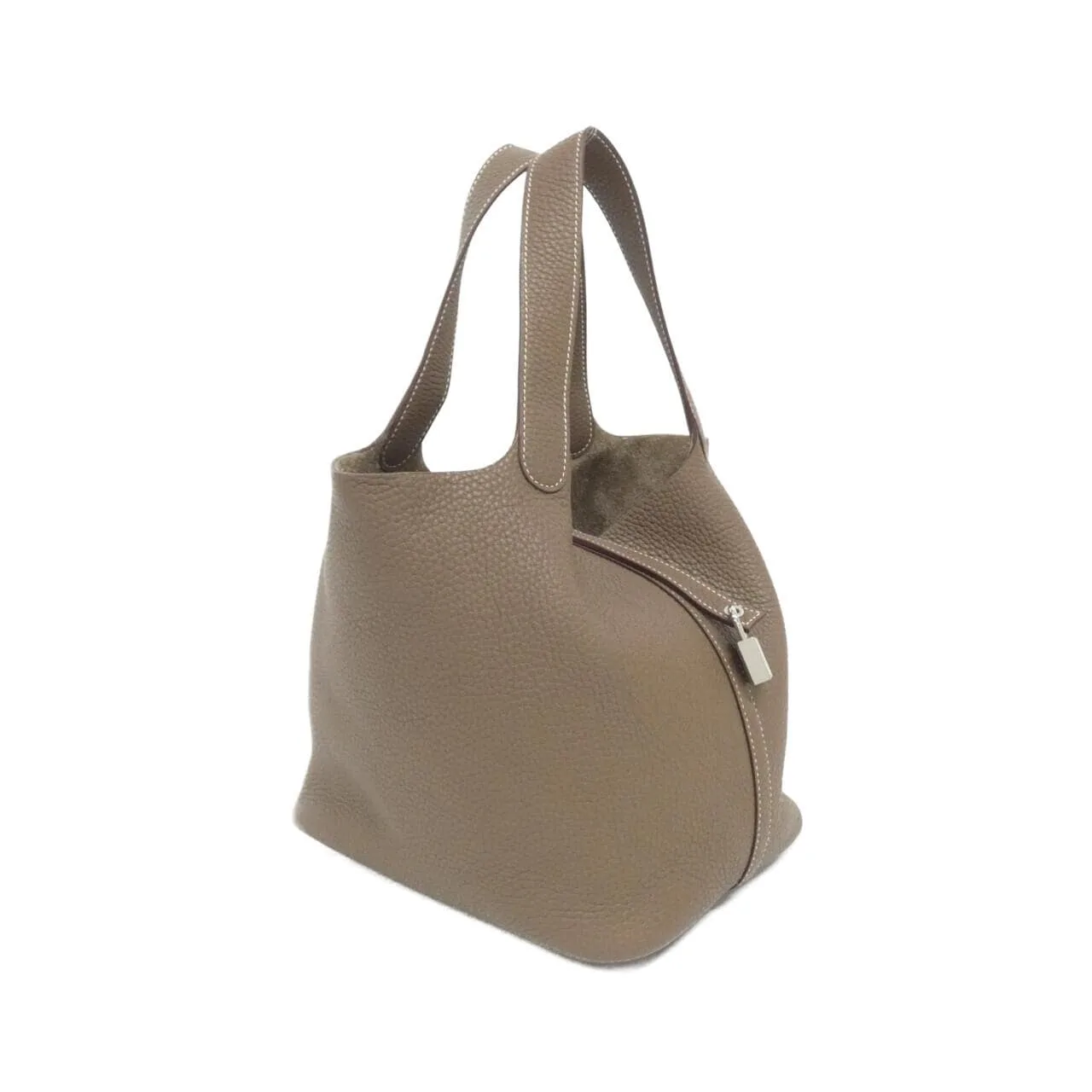 HERMES Picotin 060991CK Handbag Clemence