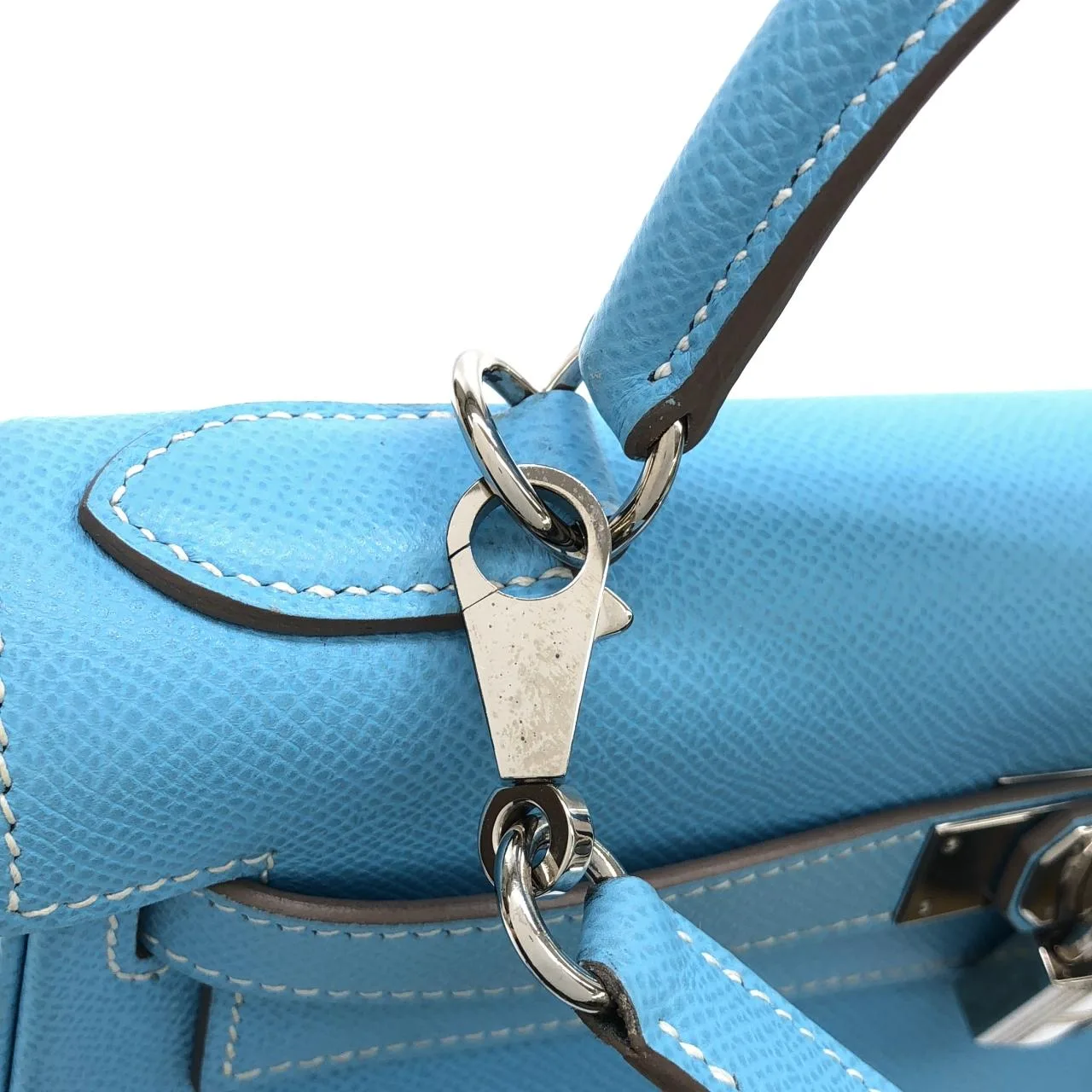 HERMES Kelly 063111CK Handbag Epsom Black Epsom Leather Rank A - Thumbnail 5