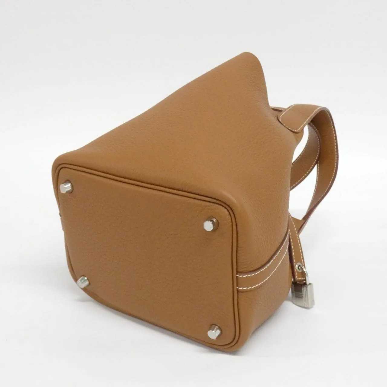 HERMES Picotin 056289CK Handbag Clemence Gold Clemence Leather Unused - Thumbnail 2