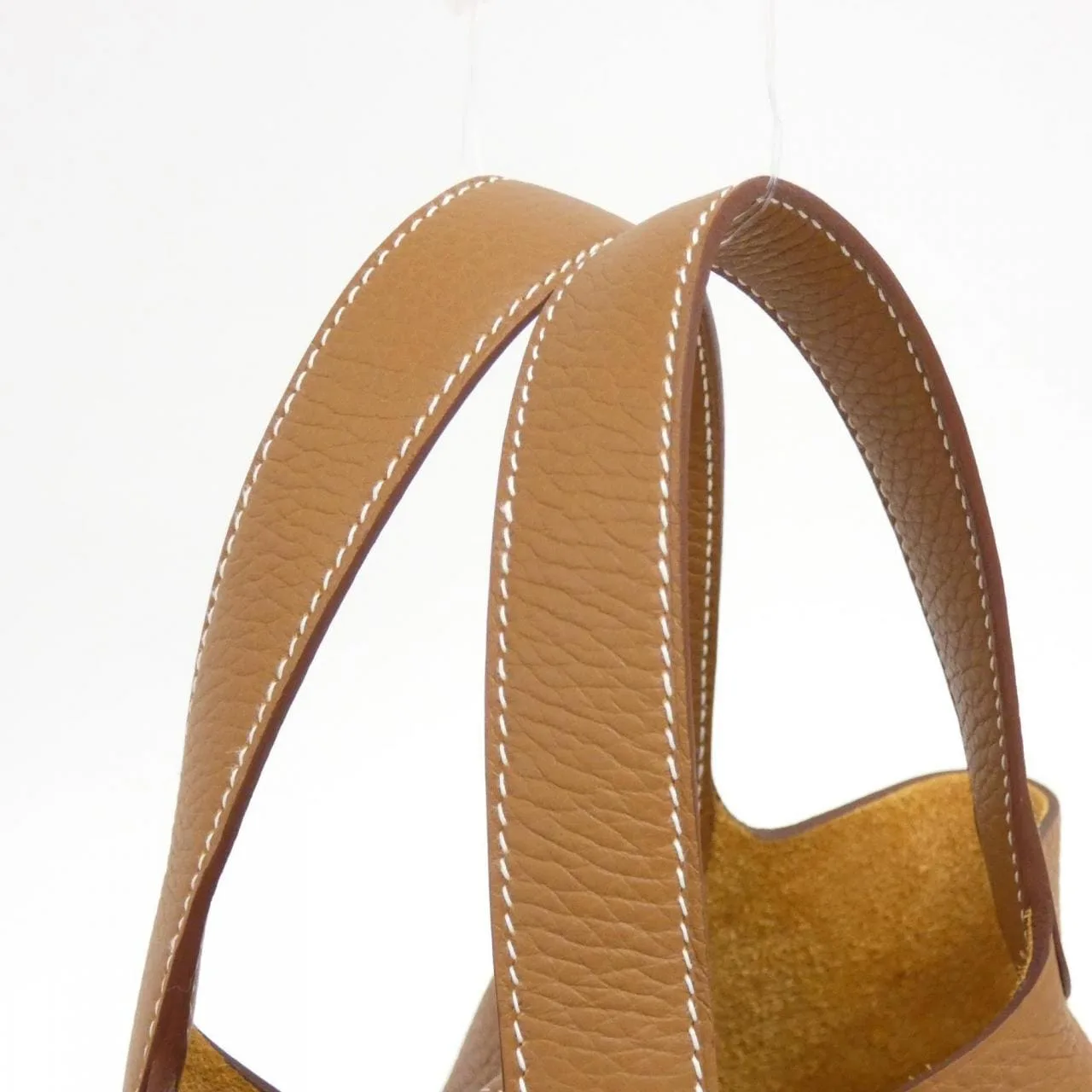 HERMES Picotin 056289CK Handbag Clemence Gold Clemence Leather Unused - Thumbnail 4