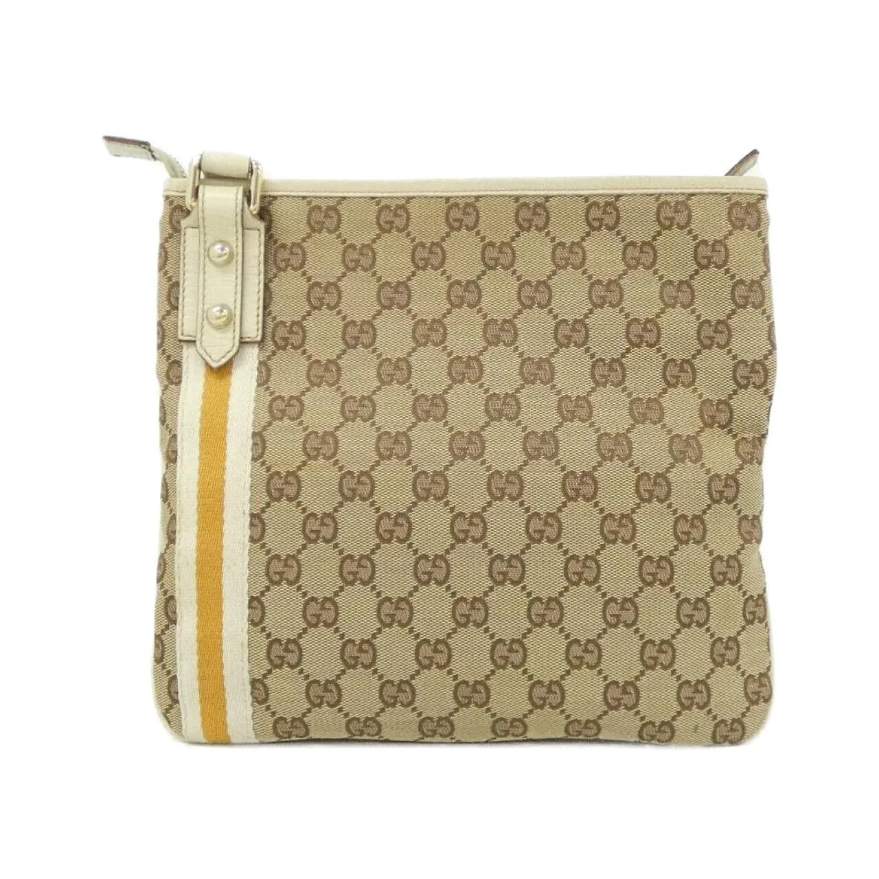 GUCCI 144388 Shoulder Canvas 黑色 帆布 中古品A - 縮圖 2