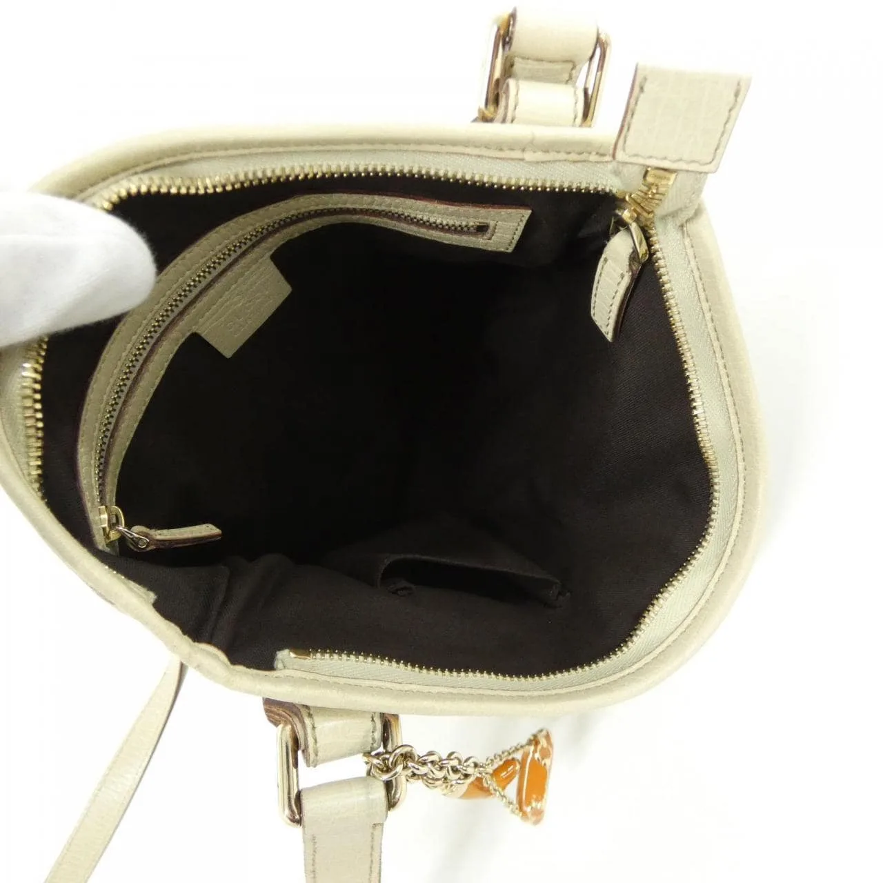 GUCCI 144388 Shoulder Canvas 黑色 帆布 中古品A - 縮圖 10