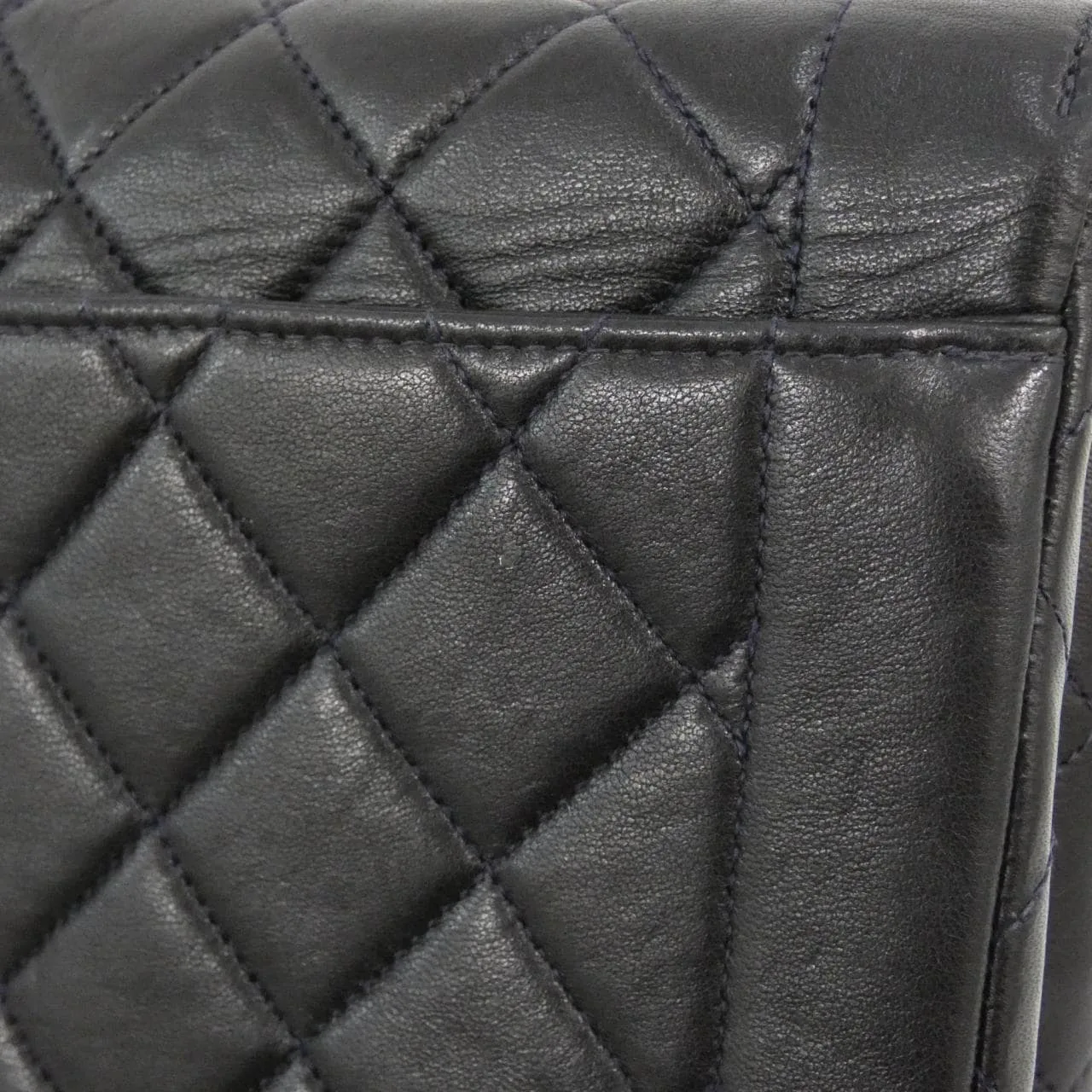 CHANEL 05289 Shoulder Lambskin 深藍色 羊皮 中古品A - 縮圖 6
