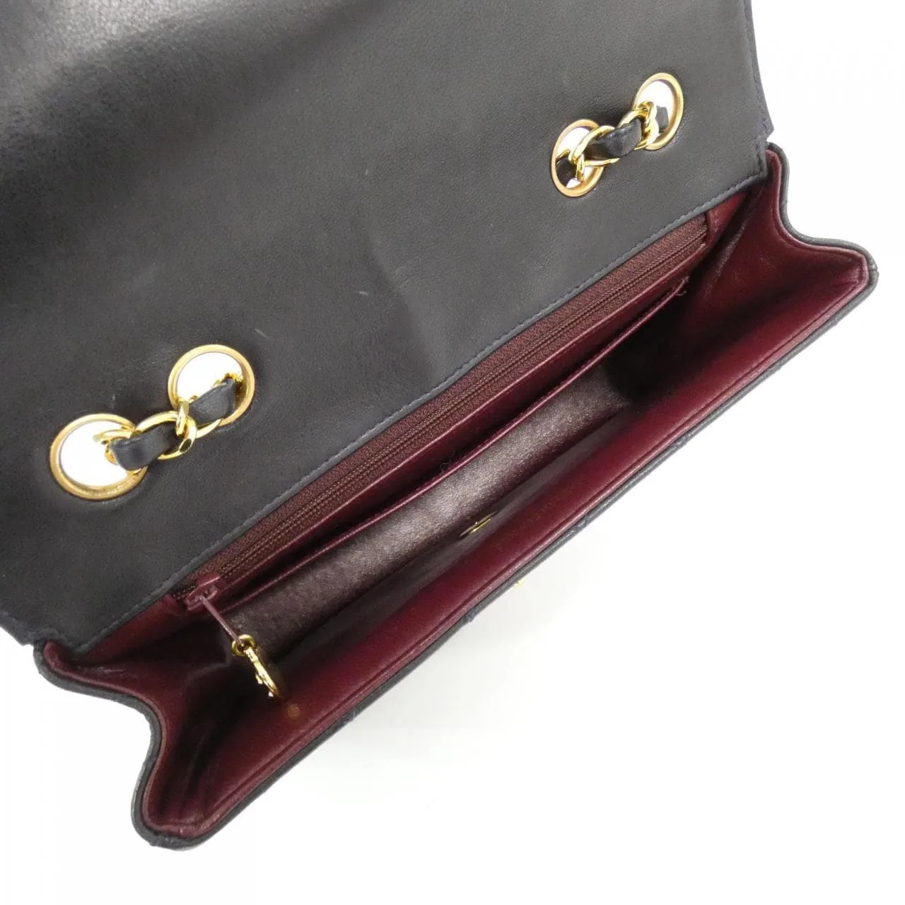 CHANEL 05289 Shoulder Lambskin 深藍色 羊皮 中古品A - 縮圖 9