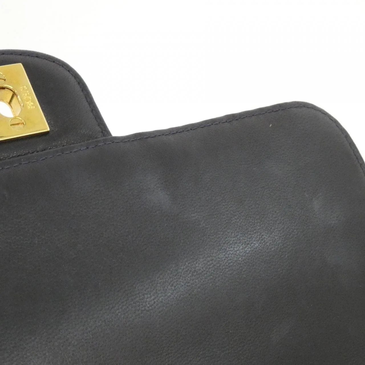 CHANEL 05289 Shoulder Lambskin 深藍色 羊皮 中古品A - 縮圖 10