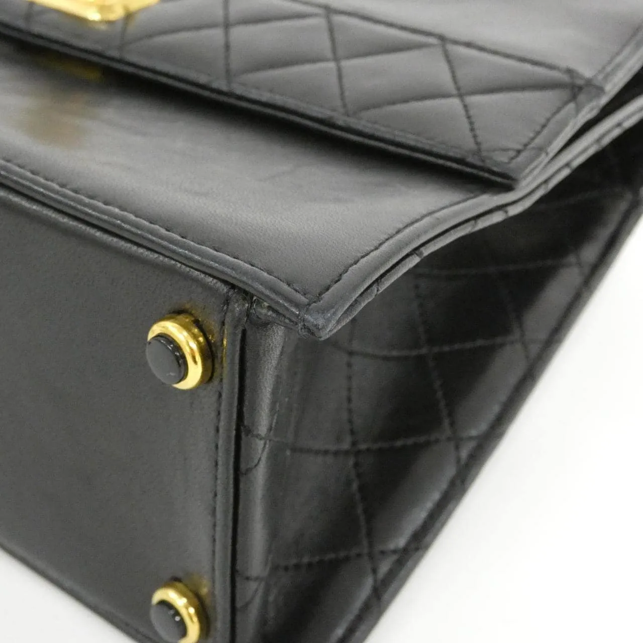 CHANEL Shoulder Lambskin 黑色 羊皮 中古品B - 縮圖 3