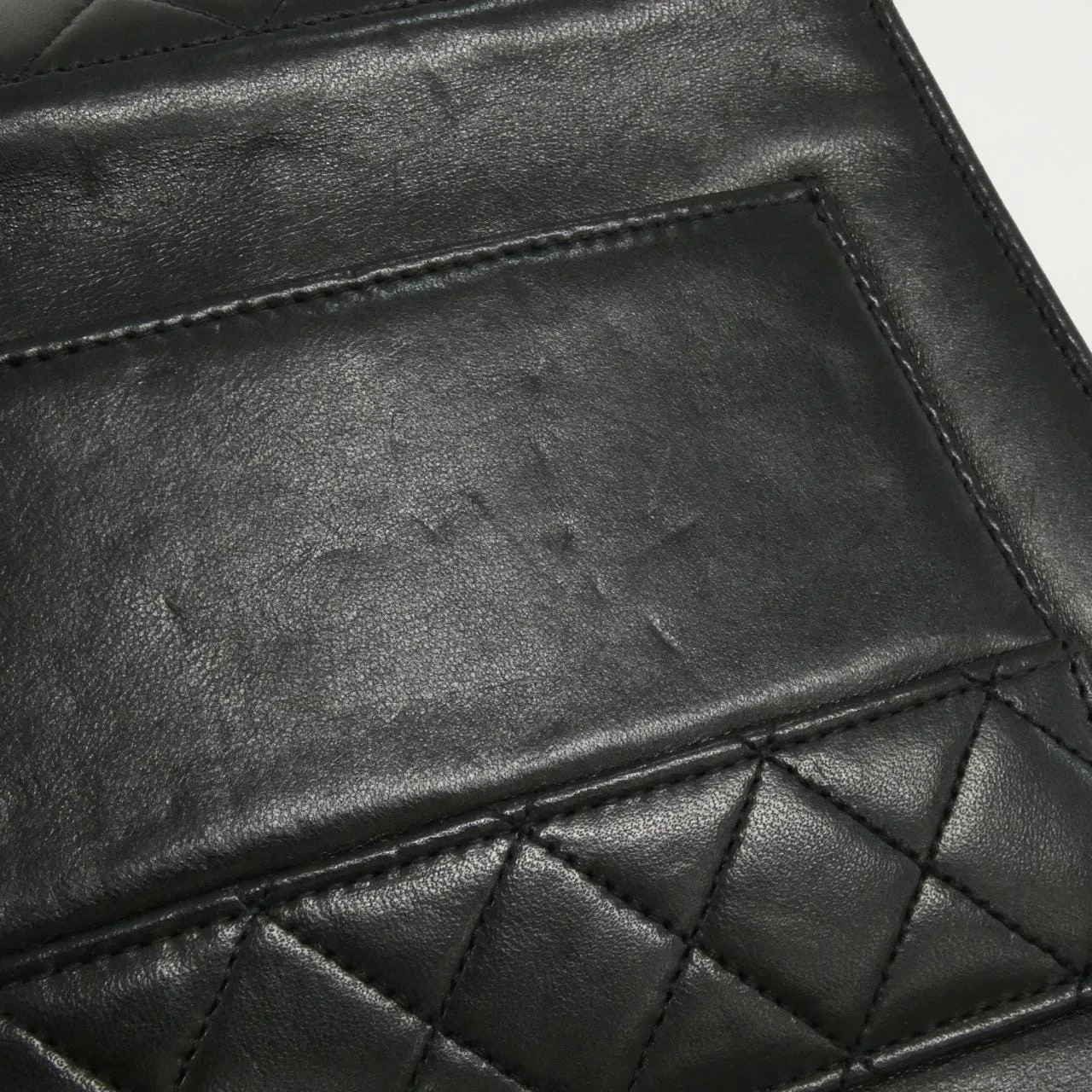 CHANEL Shoulder Lambskin 黑色 羊皮 中古品B - 縮圖 4