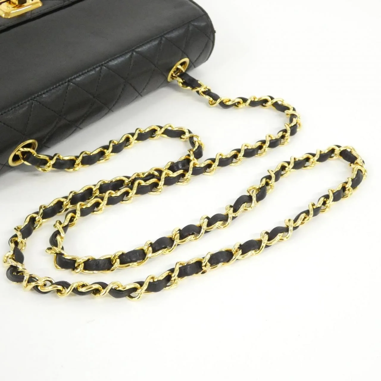 CHANEL Shoulder Lambskin 黑色 羊皮 中古品B - 縮圖 8