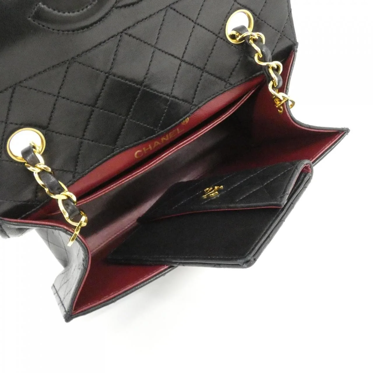 CHANEL Shoulder Lambskin 黑色 羊皮 中古品B - 縮圖 9