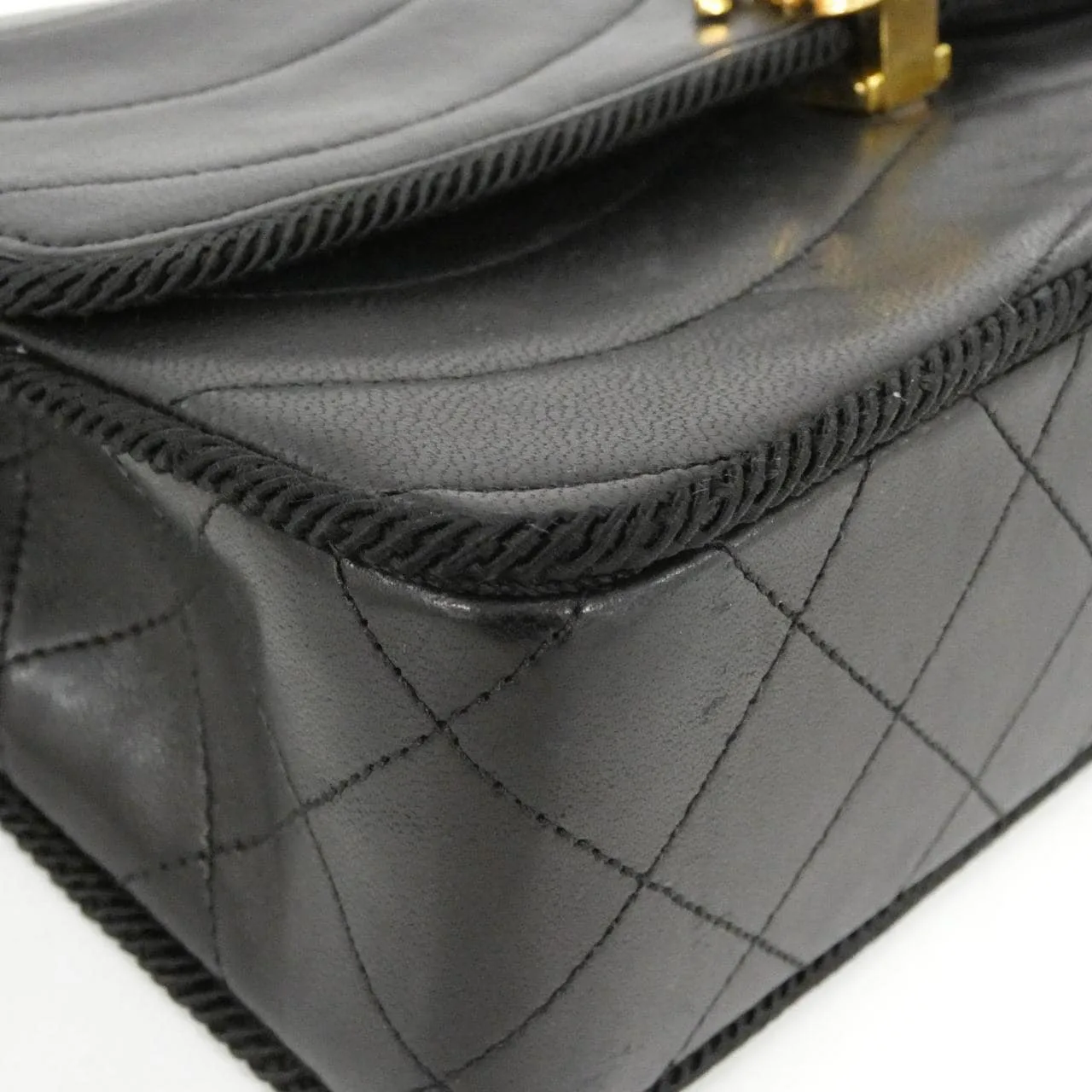 CHANEL Shoulder Lambskin 黑色 羊皮 中古品A - 縮圖 3