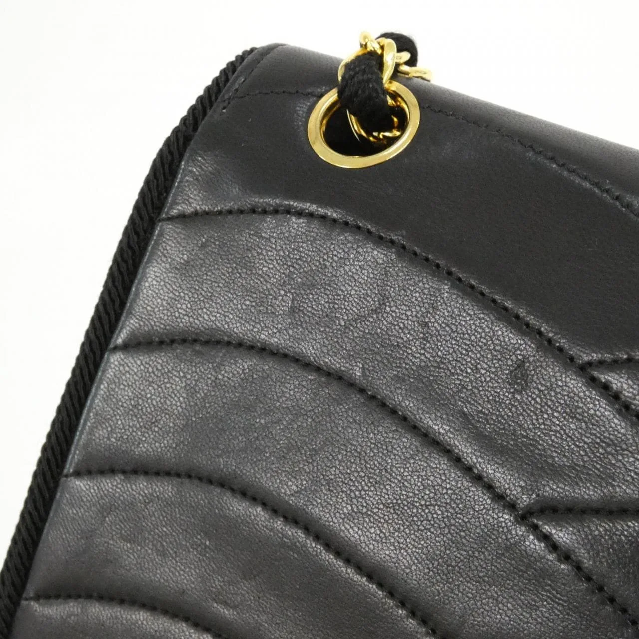 CHANEL Shoulder Lambskin 黑色 羊皮 中古品A - 縮圖 5