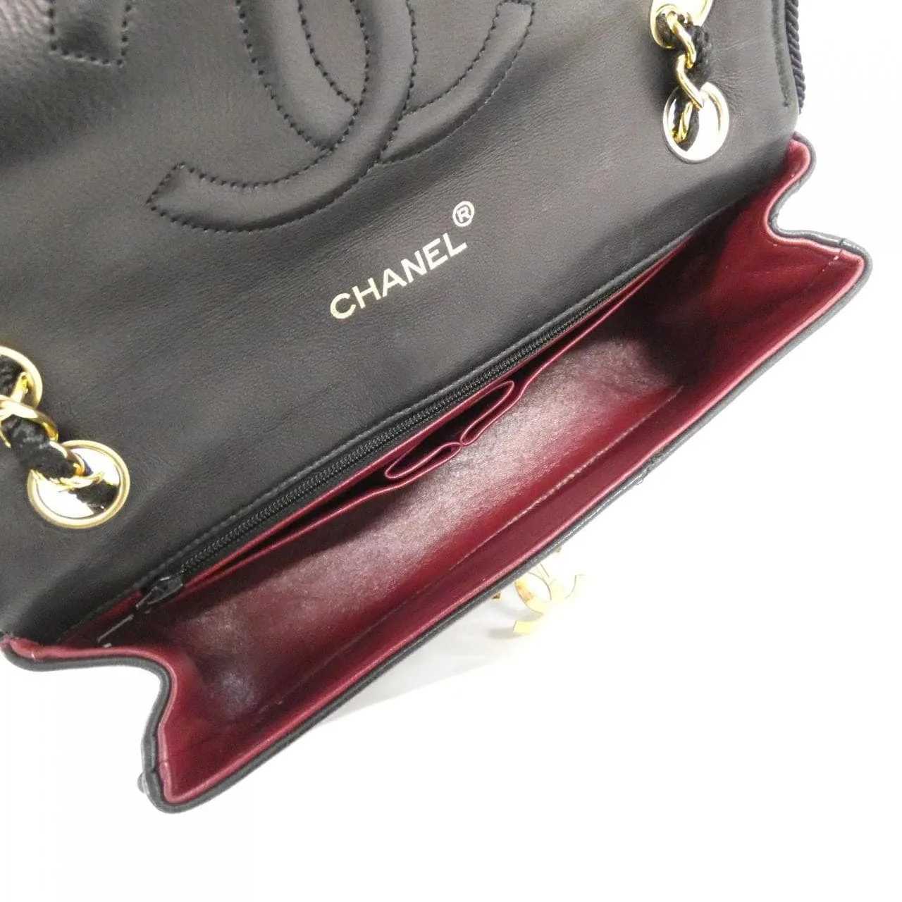 CHANEL Shoulder Lambskin 黑色 羊皮 中古品A - 縮圖 9