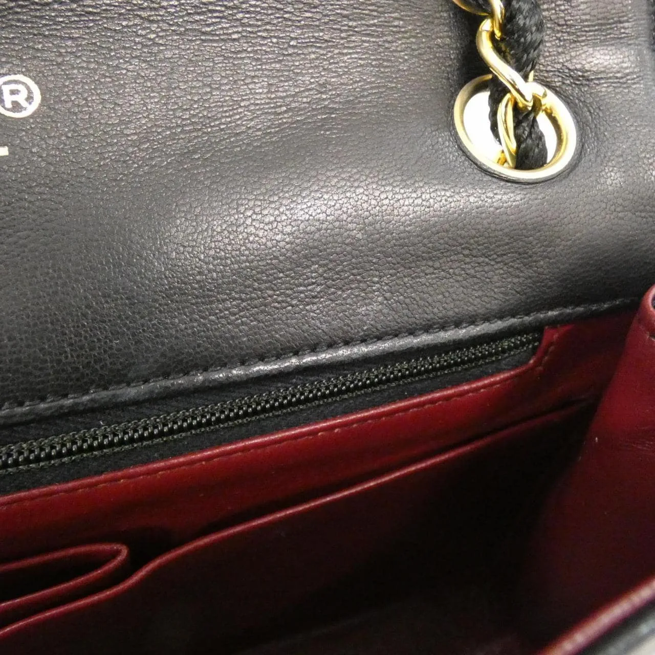 CHANEL Shoulder Lambskin 黑色 羊皮 中古品A - 縮圖 10