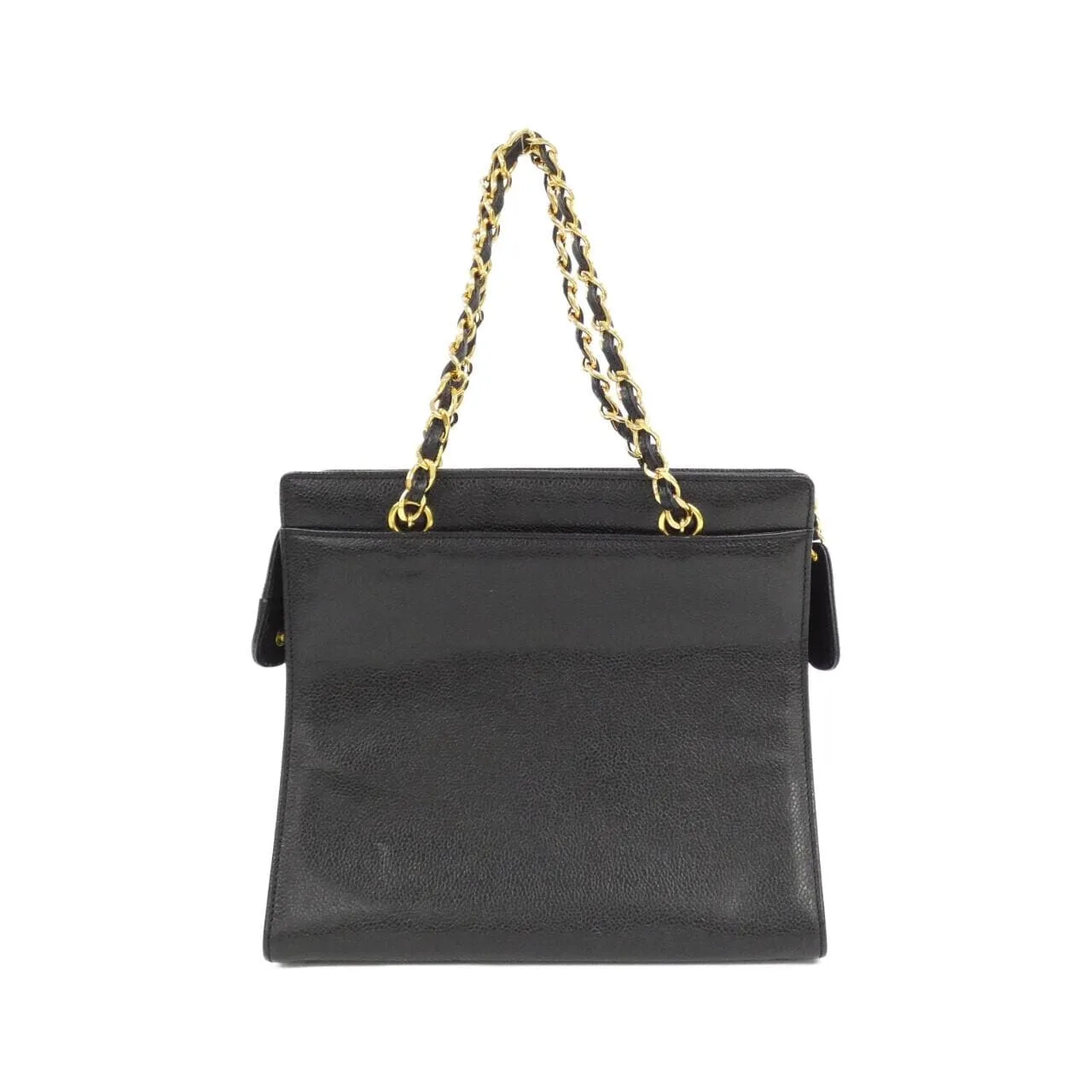 CHANEL Handbag Grained Calfskin 黑色 荔枝紋牛皮 中古品A - 縮圖 2