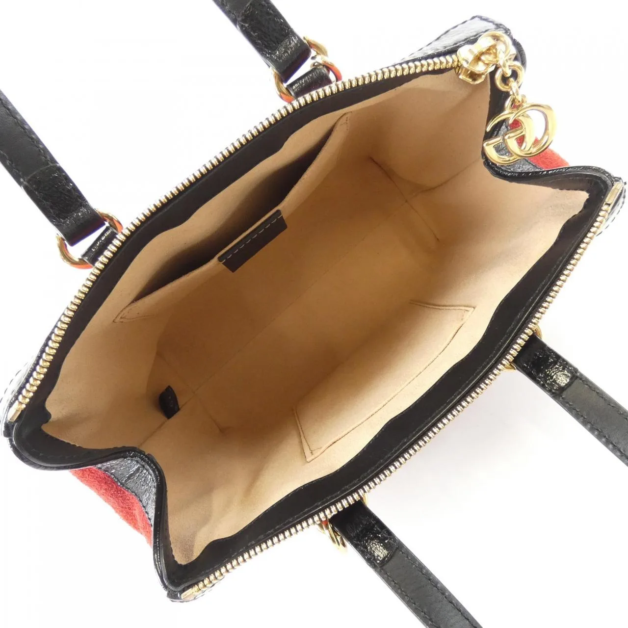 GUCCI Ophidia 547551 D6ZYB Handbag Patent Leather 黑色 漆皮 中古品B - 縮圖 7