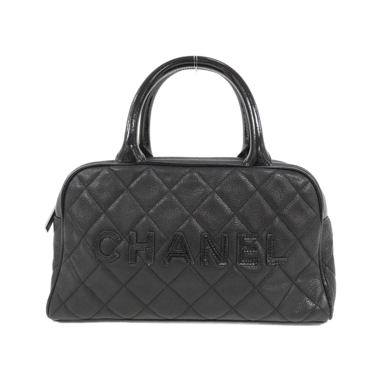 CHANEL 15685 波士頓包 魚子醬皮 Black