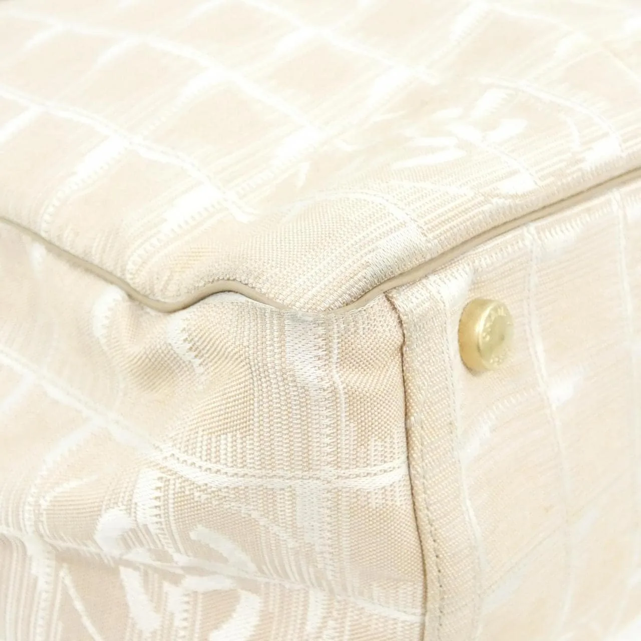 CHANEL 15825 Shoulder Nylon 米色 尼龍 中古品B - 縮圖 2