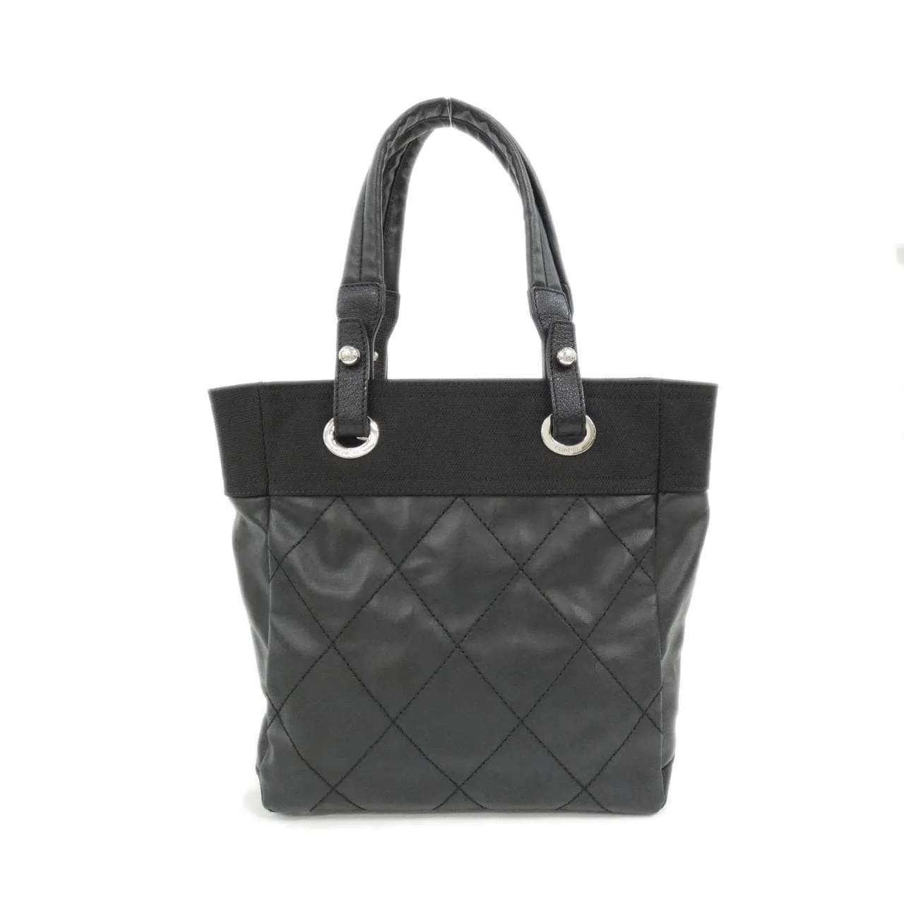 CHANEL 34208 Handbag Canvas 黑色 帆布 中古品A - 縮圖 2