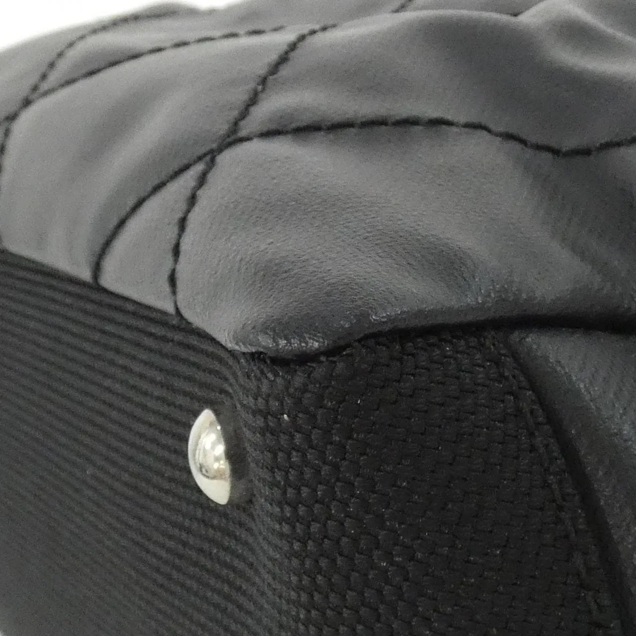 CHANEL 34208 Handbag Canvas 黑色 帆布 中古品A - 縮圖 3