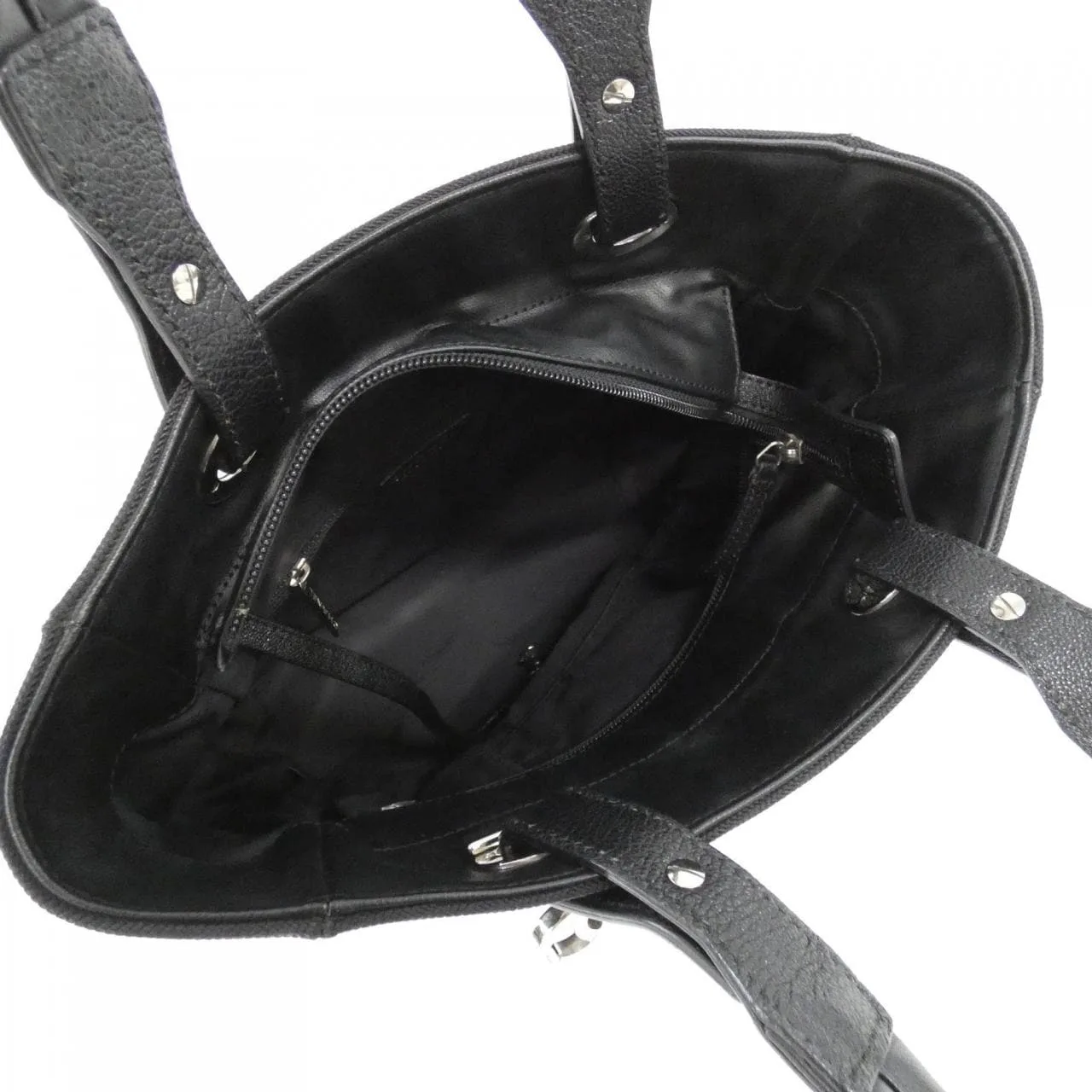 CHANEL 34208 Handbag Canvas 黑色 帆布 中古品A - 縮圖 8