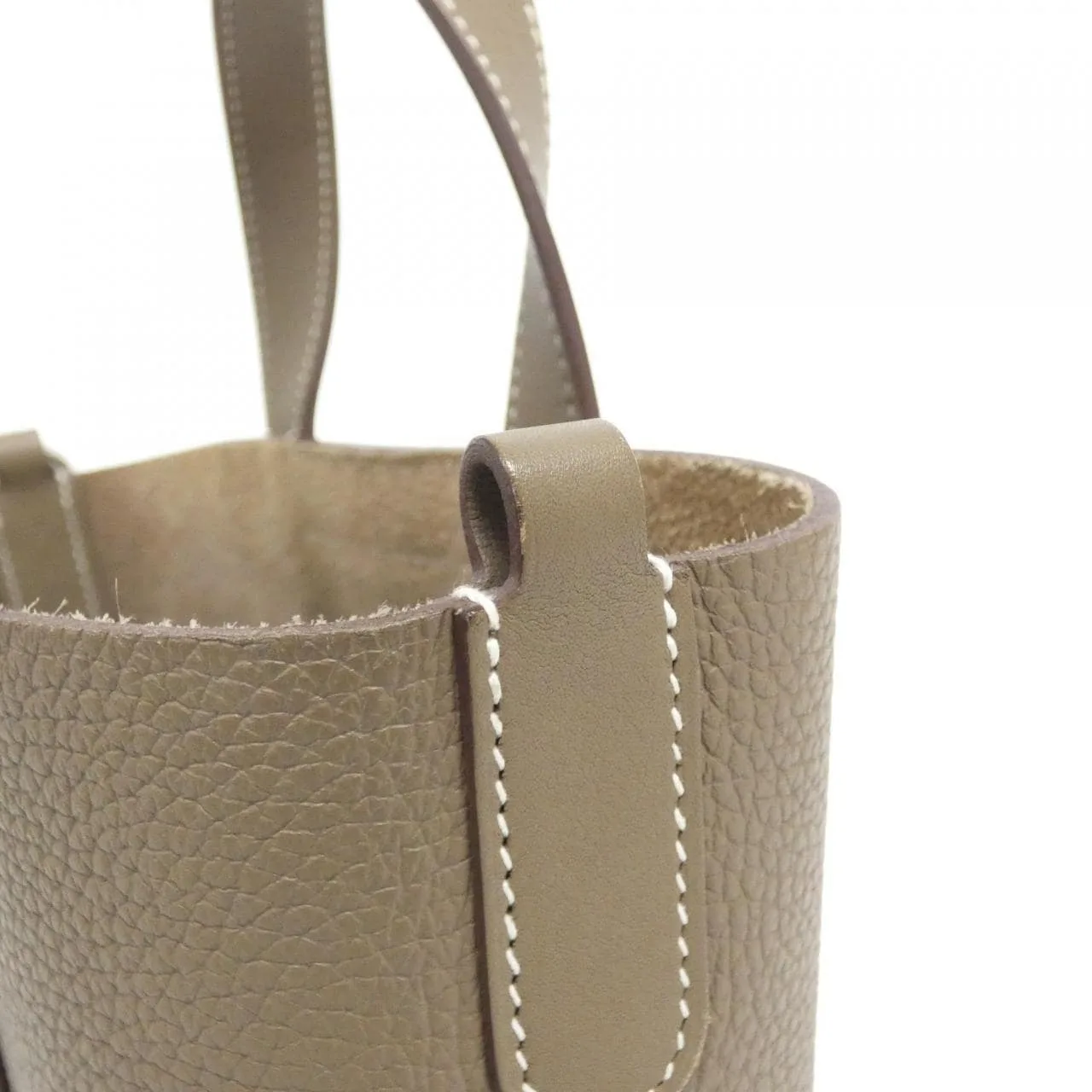 HERMES 084274CK Handbag Clemence Etoupe Clemence Leather Rank A - Thumbnail 4