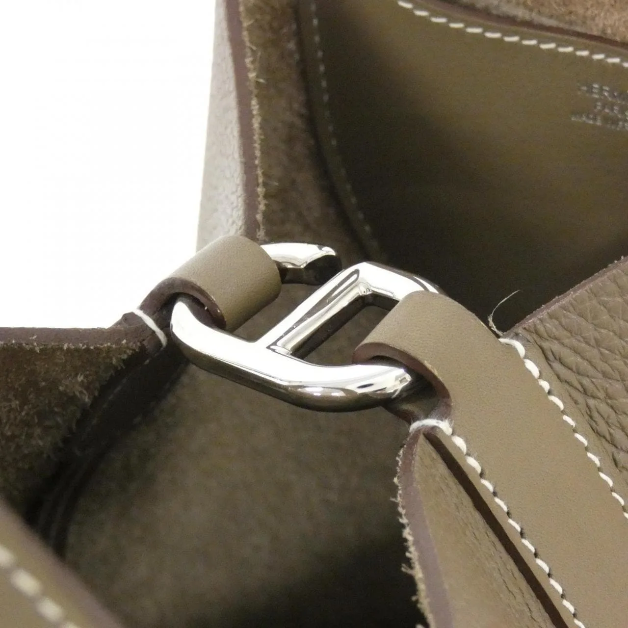 HERMES 084274CK Handbag Clemence Etoupe Clemence Leather Rank A - Thumbnail 5