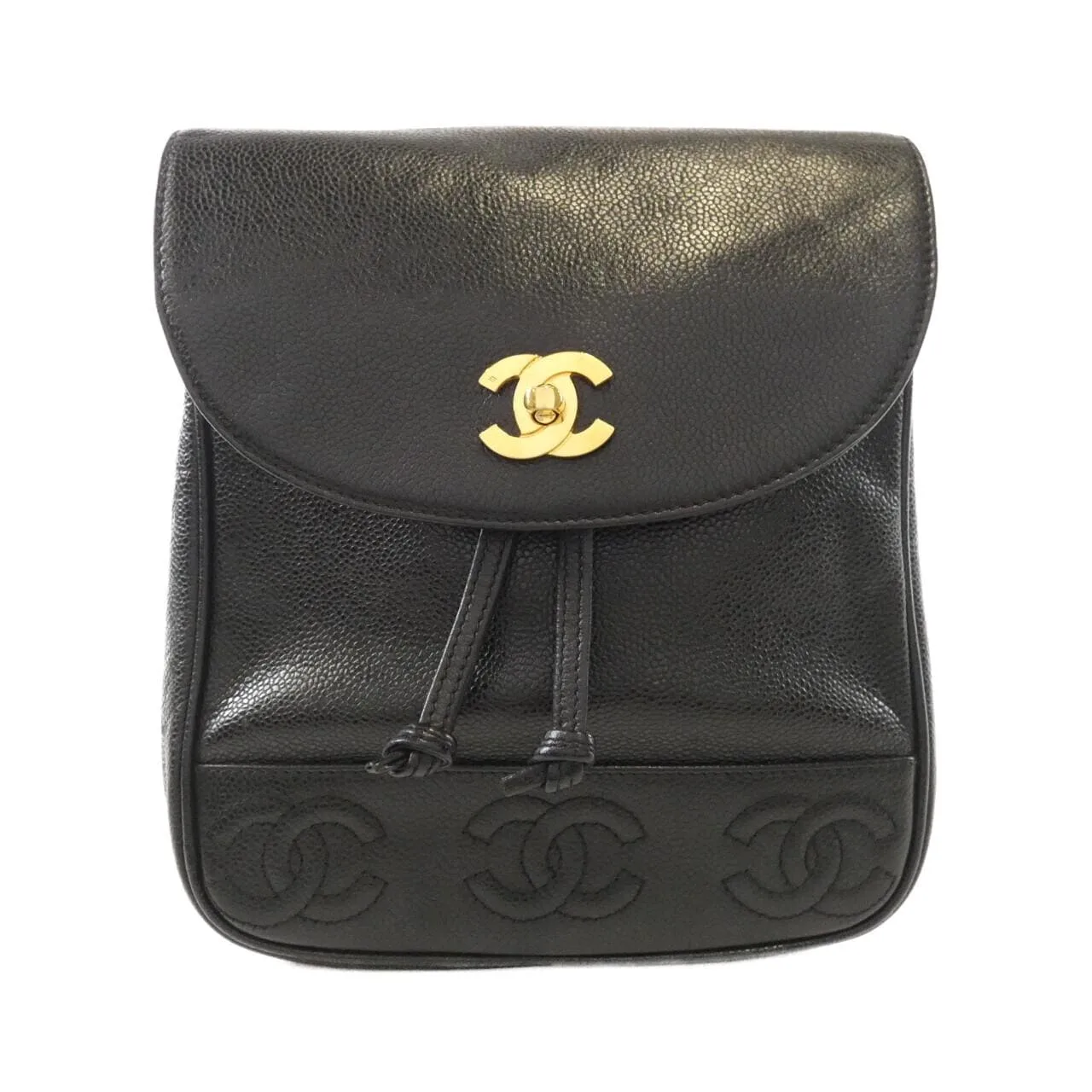 CHANEL 背包 荔枝紋牛皮 Black
